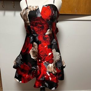 Red Floral Dress
